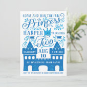 Invitation Blue Princess Winter Deuxième fête d'anniversaire (Debout devant)