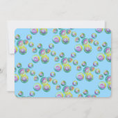 Invitation Blue Purple Ocean Mermaid Bubbles Anniversaire (Dos)