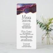 Invitation Blue & Purple Space & Stars Agate moderne (Debout devant)