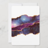 Invitation Blue & Purple Space & Stars Baby shower moderne (Dos)