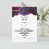 Invitation Blue & Purple Space & Stars Moderne Agate Mariage (Debout devant)