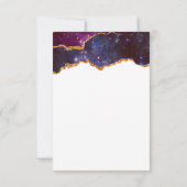 Invitation Blue & Purple Space & Stars Moderne Agate Mariage (Dos)