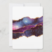 Invitation Blue & Purple Space & Stars Moderne Anniversaire (Dos)