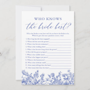 Invitation Blue Qui Connaît La Mariée Meilleure Fête des mari
