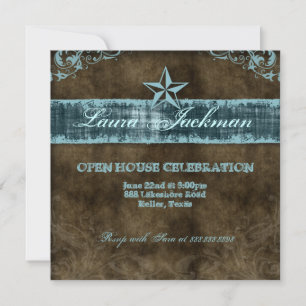 Invitation Blue Ravine Brownie Vintage Grad Photo Star