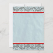 Invitation Blue & Red Country Lace Bridal Shower (Dos)