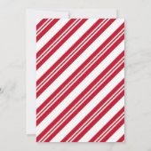 Invitation Blue Red Holly Snowflakes Dîner de Noël (Dos)