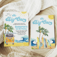 Blue Retro Van Wave Surf The Big One 1er Anniversa