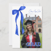 Invitation Blue Ribbon Accent Dual‑Photo QR Code (Devant)