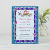 Invitation Blue Ribbon Blue Parties scintillant Royal Princes (Debout devant)