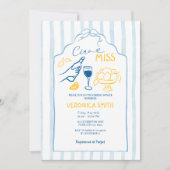 Invitation Blue Ribbon Italy Ciao Miss Lemon  Bridal Shower (Devant)