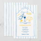 Invitation Blue Ribbon Italy Ciao Miss Lemon  Bridal Shower (Devant / Derrière)