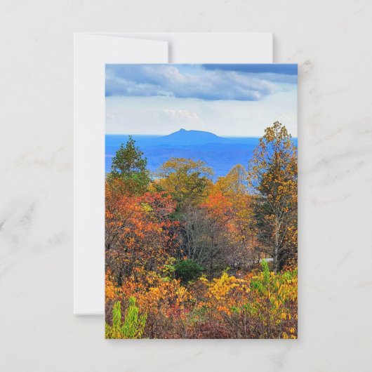 Invitation Blue Ridge Parkway Fall Vue sur Pilot Mountain (Devant)