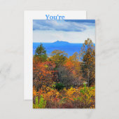 Invitation Blue Ridge Parkway Fall Vue sur Pilot Mountain (Devant / Derrière)
