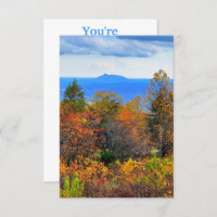 Blue Ridge Parkway Fall Vue sur Pilot Mountain