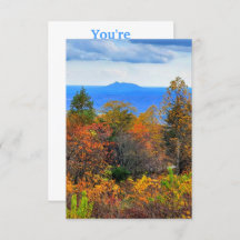 Blue Ridge Parkway Fall Vue sur Pilot Mountain