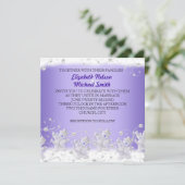 Invitation Blue Romantic Snowman Mariage (Debout devant)