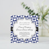 Invitation Blue Rooster American Country Farm Motif (Debout devant)