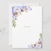 Invitation Blue Rose Floral Surprise 80e fête d'anniversaire (Dos)