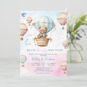 Invitation Blue Rose Hot Air Balloon Genre Reveillez Invitati (Debout devant)