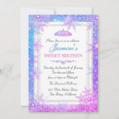 Invitation Blue Rose Violet pour une Sweet 16 dans (Devant)