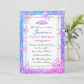 Invitation Blue Rose Violet pour une Sweet 16 dans (Debout devant)