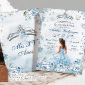 Invitation Blue Royal Princess Mexicaine Fille 16e anniversai