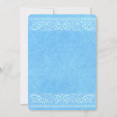 Invitation Blue Rustic Paisley Country Mariage de l'Ouest (Dos)