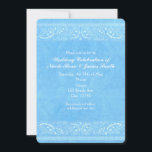 Invitation Blue Rustic Paisley Country Mariage de l'Ouest<br><div class="desc">Blue Rustic Paisley Country Western Wedding Invitations. Éléments correspondants disponibles.</div>