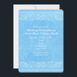 Invitation Blue Rustic Paisley Country Mariage de l'Ouest<br><div class="desc">Blue Rustic Paisley Country Western Wedding Invitations. Éléments correspondants disponibles.</div>