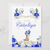 Invitation Blue Rustic Western Charro Princesse Quinceañera (Dos)