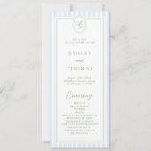 Invitation Blue & Sage Wedding Program (Devant)