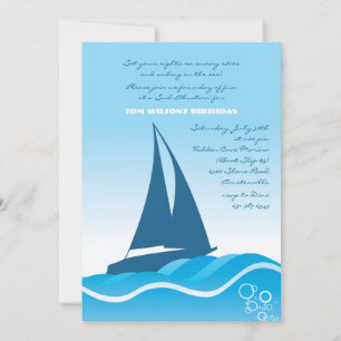 Invitation Blue Sailboat
