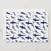 Invitation Blue Shark Motif avec photo Boy Anniversaire Party (Dos)
