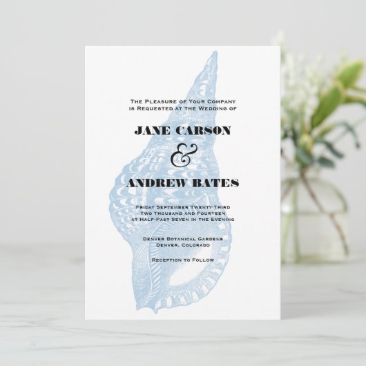 Invitation Blue Shell (Debout devant)