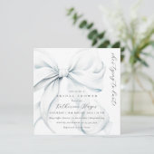 Invitation Blue She's Tying the Knot Bow Fête des mariées (Debout devant)