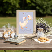Invitation Blue Silly Goose Favor Table Sign 