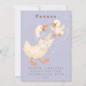 Invitation Blue Silly Goose Favor Table Sign  (Devant)