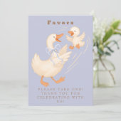 Invitation Blue Silly Goose Favor Table Sign  (Debout devant)