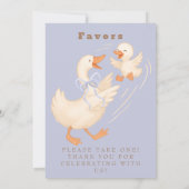 Invitation Blue Silly Goose Favor Table Sign  (Dos)