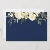 Invitation Blue Silver Floral Boy First Holy Communion Photo (Dos)