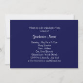 Invitation Blue & Silver Silhouette 2025 Graduation Party (Dos)