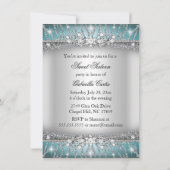 Invitation Blue & Silver Sparkle Diamond pour un S (Dos)