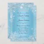 Invitation Blue Silver Winter Wonderland Sweet 16 Tiara<br><div class="desc">Cendrillon Bleu Silver Sweet 16 Invitation Anniversaire. Jolie conception de flocon de neige et de tiara. Remarque : Toutes les images plates,  Ils n'ont pas de vrais bijoux!</div>