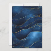 Invitation Blue Simple Elegant Retraite Party (Dos)