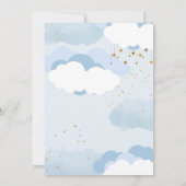 Invitation Blue Ski Cloud Nine Boy Watercolor Baby shower (Dos)