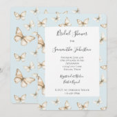 Invitation Blue Skies & Butterflies Bridal Shower (Devant / Derrière)