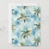 Invitation Blue Skies Tropical Island Palm Trees Wedding (Dos)