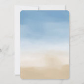 Invitation Blue Sky Beige Sand Ombre Aquarelle (Dos)