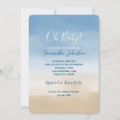 Invitation Blue Sky Beige Sand Ombre Aquarelle (Devant)